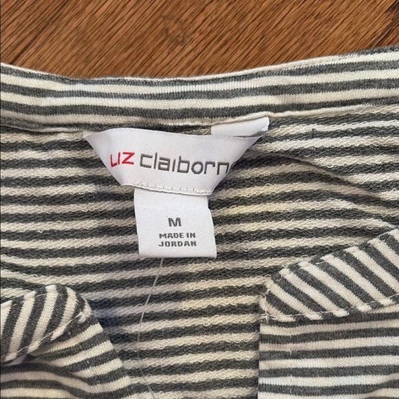 NWT Liz Claiborne Striped Long Sleeve Top - Picture 2 of 8